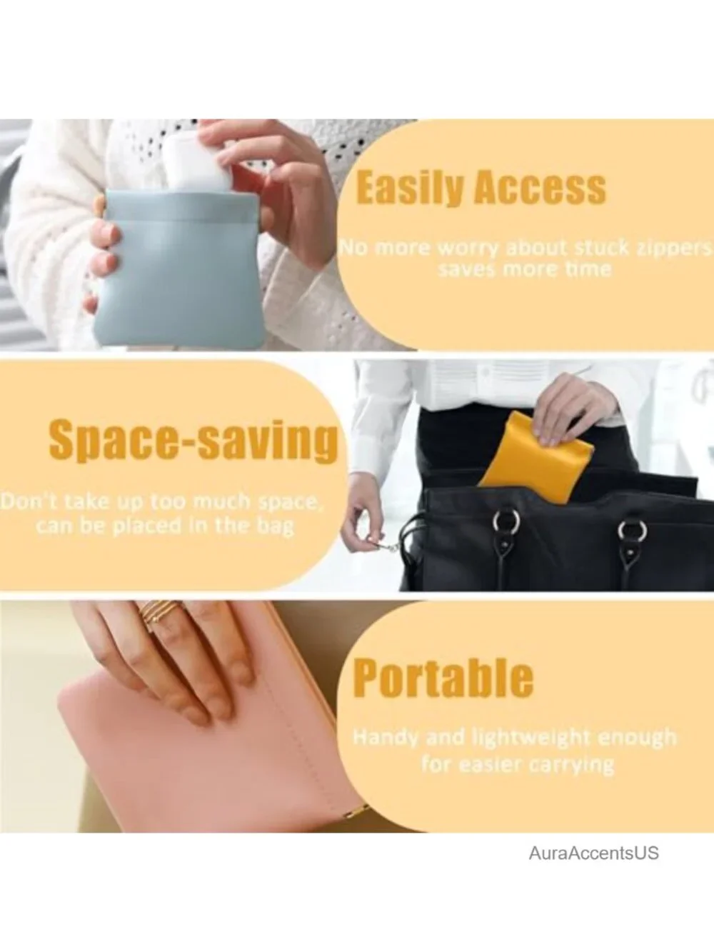 18 Pcs Snap Closure Pouches, Waterproof PU Leather Mini Cosmetic Bags for Travel